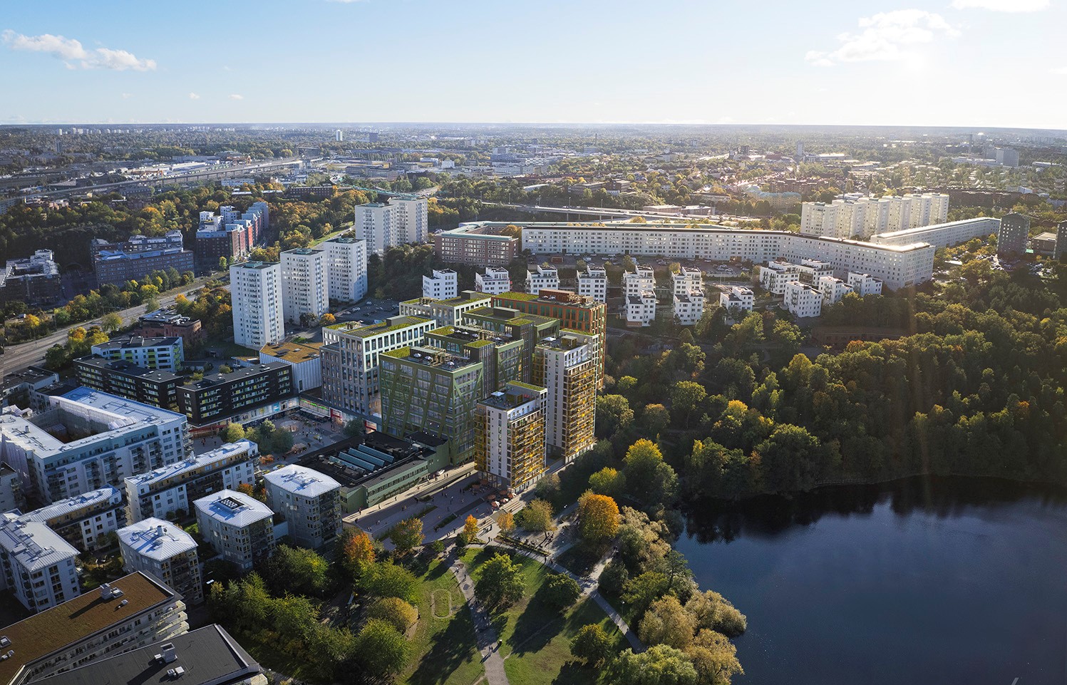 view over future Liljeholmen